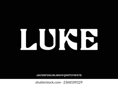 Unique decorative retro trendy style alphabet display font vector. Creative typography style illustration