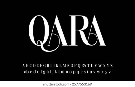 Unique decorative sans serif retro style alphabet display font vector