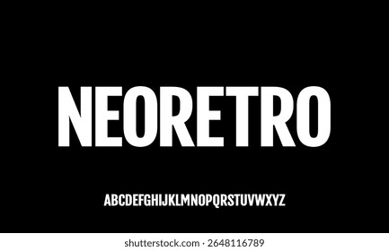 Unique decorative sans serif retro style alphabet display font vector