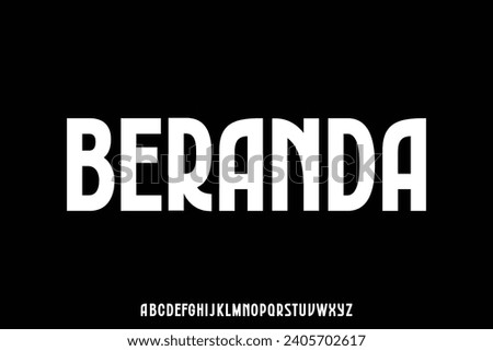 Unique decorative sans serif retro style alphabet display font vector