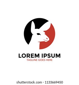 Unique Deer logo template. vector. editable. simple shape. minimalist color. memorable