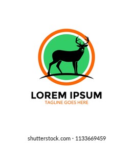 Unique Deer logo template. vector. editable. simple shape. minimalist color. memorable