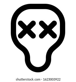 Unique delete account icon, illustration, vector