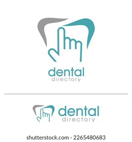 unique dental clinic logo with negative image