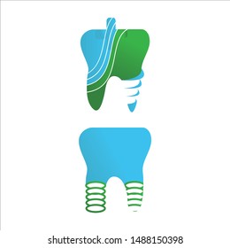 Unique Dental logo Design Element  