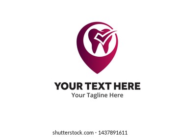 unique dental simple logo creative design in flat style with color . dental logo creative design for dentist identity and community