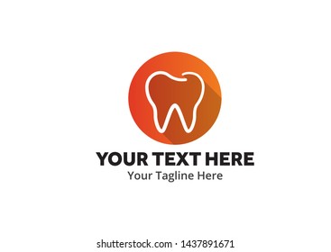 unique dental simple logo creative design in flat style with color . dental logo creative design for dentist identity and community