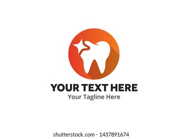 unique dental simple logo creative design in flat style with color . dental logo creative design for dentist identity and community