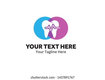unique dental simple logo creative design in flat style with color . dental logo creative design for dentist identity and community