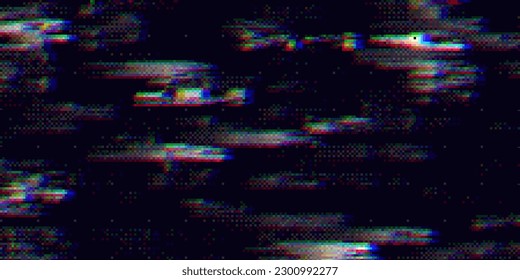 Unique Design Abstract Digital Pixel Noise Glitch Error Screen. Video Damage Overlay Background. Vector Illustration.