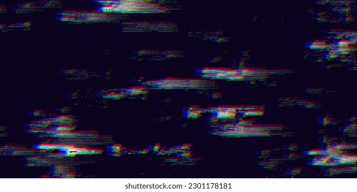 Unique Design Abstract Digital Pixel Noise Glitch Error Screen. Video Damage Overlay Background. Vector Illustration.