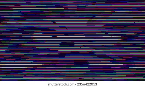 Einzigartiger Design Abstrakter Bildschirm mit einem digitalen Pixelgeräusch. Hintergrund für Videoschäden Glitzte Linien Rauschen Kein Signaleffekt Design. Vektorgrafik. 