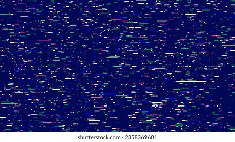 Einzigartiger Design Abstrakter Bildschirm mit einem digitalen Pixelgeräusch. Hintergrund für Videoschäden Glitzte Linien Rauschen Kein Signaleffekt Design. Vektorgrafik. 
