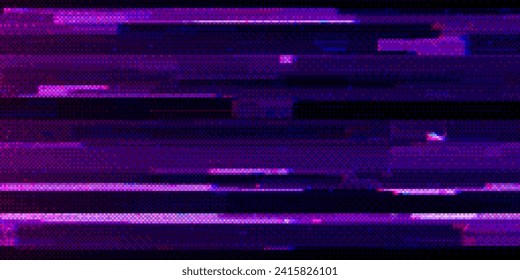 Unique Design Abstract Digital Pixel Noise Glitch Error Screen. Video Damage VHS Overlay Background. Vector Illustration.