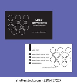 TARJETA DE NEGOCIO DE DISEÑO ÚNICO DE DOS LADOS