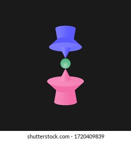 Unique design combination of three-dimensional objects that are colorful and in various shapes. This design can be used for various purposes