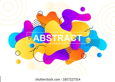 Einzigartiges Design mit dynamischen flüssigen Formen. Farbiger, flüssiger Hintergrund für Landing-Page, Web-Banner, Tapete. Helle Komposition mit Farbverläufen, gewelltes Muster mit Header-Vektorgrafik.