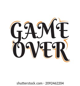 unique design of a Game over. It can be used for cards, flyers, labels, posters, t shirts.