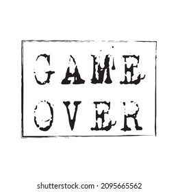 unique design of a Game over. It can be used for cards, flyers, labels, posters, t shirts.