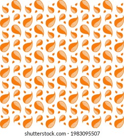 Diseño único de las hojas doradas en un estilo de patrón.