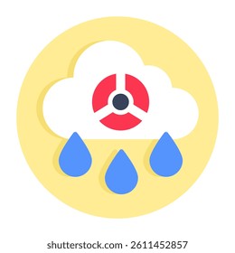 Unique design icon of acidic rain
