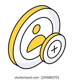 Ein einzigartiges Design-Symbol für den Add-Freund 
