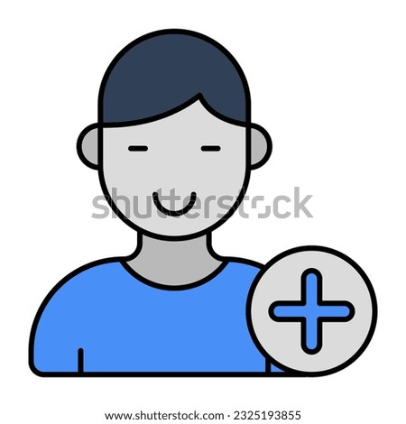 A unique design icon of add friend 