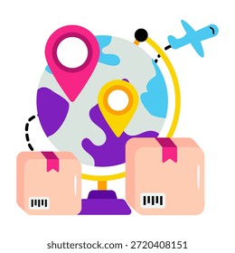 Ícone de projeto único da carga aérea