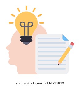 A unique design icon of article writing

