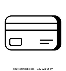 Unique design icon of atm card