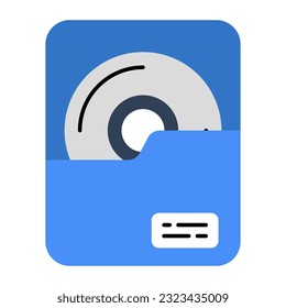 A unique design icon of audio folder 