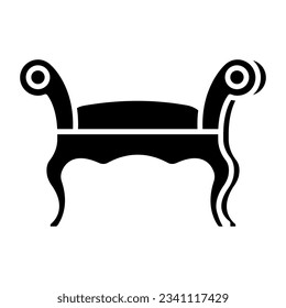 Unique design icon of backless couch