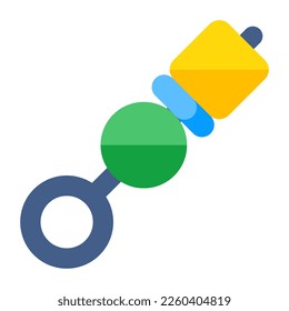 A unique design icon of bbq skewer