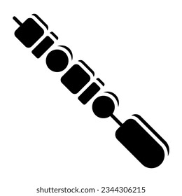 A unique design icon of bbq skewer