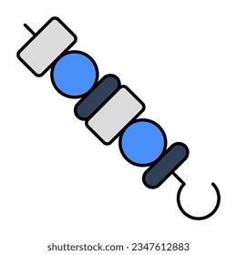 Un icono de diseño único de bbq skewer