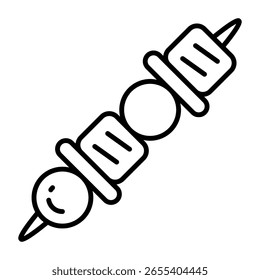 Un icono de diseño único de pincho de barbacoa