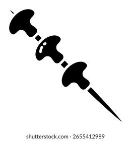 Un icono de diseño único de pincho de barbacoa