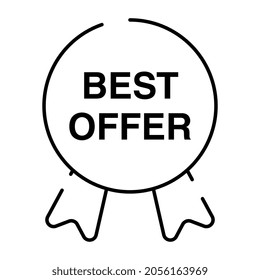 A unique design icon of best offer badge