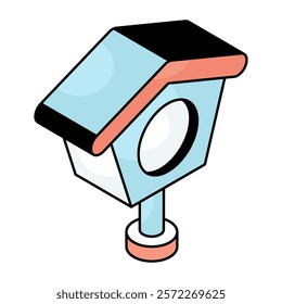 A unique design icon of birdhouse