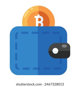 Un icono de diseño único de la cartera de bitcoin