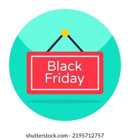 Icono de diseño único del tablero negro del viernes