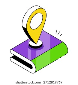A unique design icon of book location 

