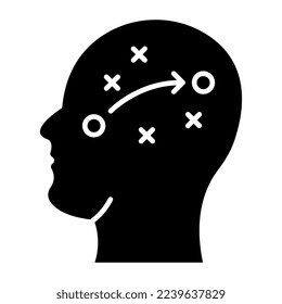 A unique design icon of brain strategy 