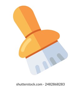 Unique design icon of broom brush