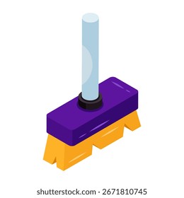 Icono de diseño único del cepillo de la escoba