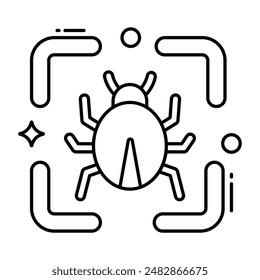 A unique design icon of bug scan