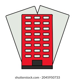 A unique design icon of building 