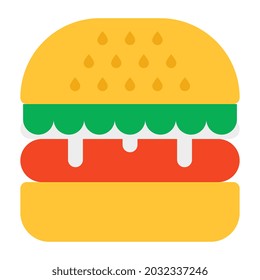 Un icono de diseño único de la hamburguesa 