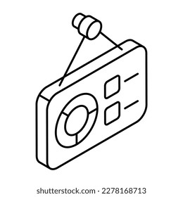 A unique design icon of business presentation 