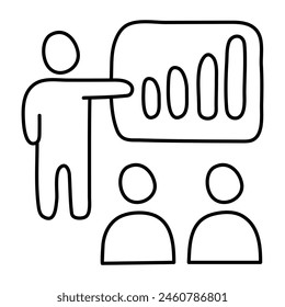 Unique design icon of business presentation 

